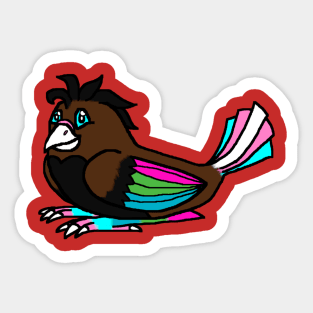 Polysexual Pride Bird Sticker